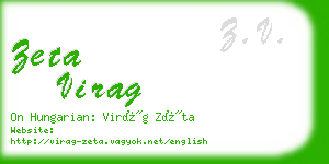 zeta virag business card